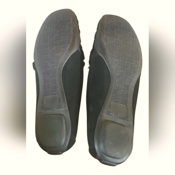 Kelsi by Kelsi Dagger Brooklyn Furry Suede Black Faux Fur Moccasin Loafers 10M - Picture 6 of 9